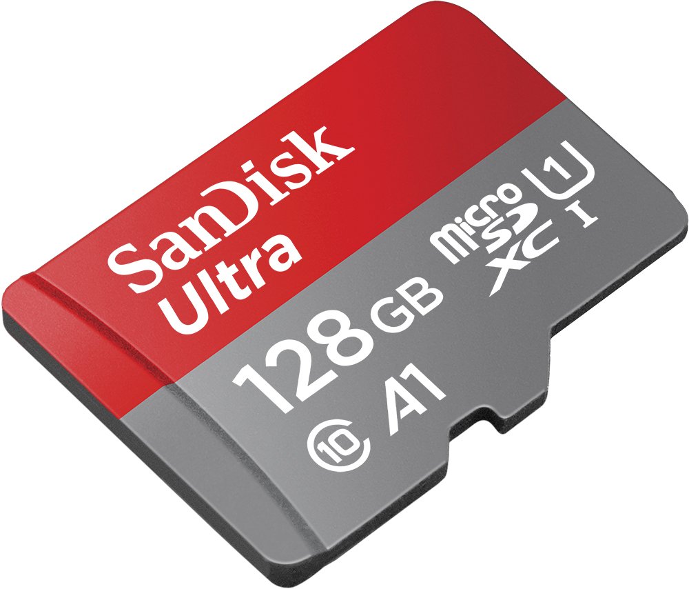 SanDisk 128GB Ultra microSDXC card + SD adapter, Memory card Full HD, up to 140 MB/s, For smartphones and Tablets, with A1 App Performance, UHS-I, Class 10, U1
