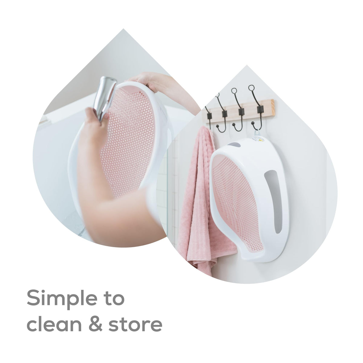 Angelcare - Baby Bath Support - Soft Touch Support - Water Level Indicator - Ideal for Babies Less Than 6 Months Old - Aqua