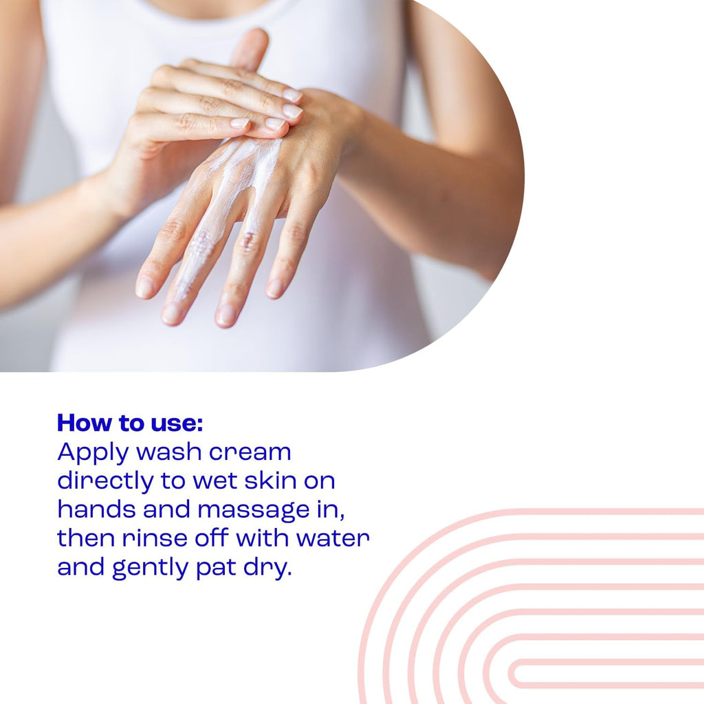E45 Hand and Body Wash Cream - Relieve Dry, Itchy & Irritated Eczema Prone Skin - 250ml - Gently Cleanses Very Dry and Sensitive Skin - Dermatological Soap Free Emollient