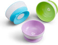 Munchkin Stay Put Baby Suction Bowl Set| Baby Bowls for Weaning| Baby Feeding Suction Dish Pack| for Babies & Toddlers 6 Months+|BPA Free Weaning Set for Babies| Microwave/Dishwasher Safe | 3 Pack