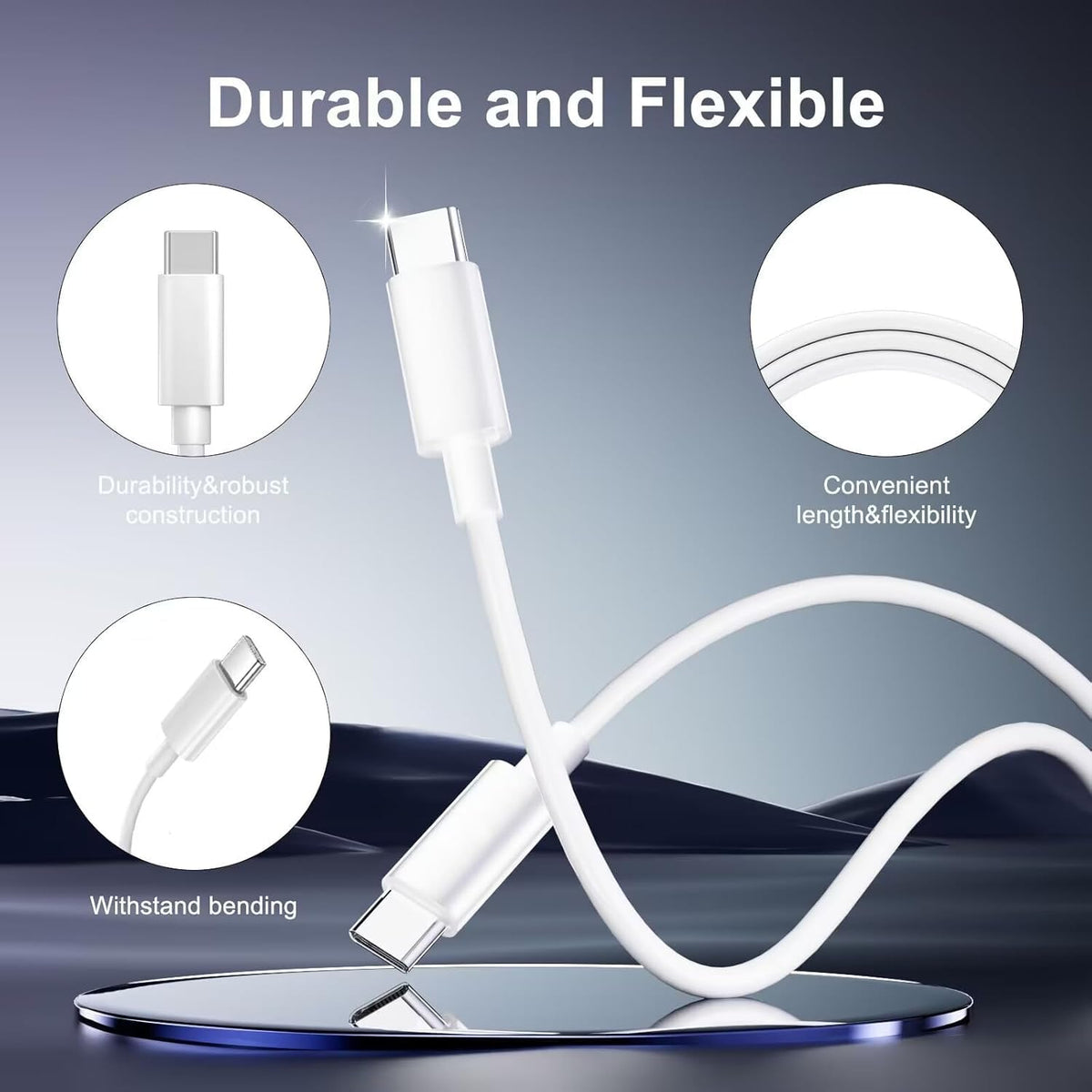 USB C to USB C Charger Cable,2Pack i Phone Type C Charging Lead 2M Long Fast Charging Wire USBC Charger Cables Compatible with iPhone 17 Pro Max/17 Air/16/16 e/16 Pro/15 Plus, iPad Pro/Air/Mini,Mac