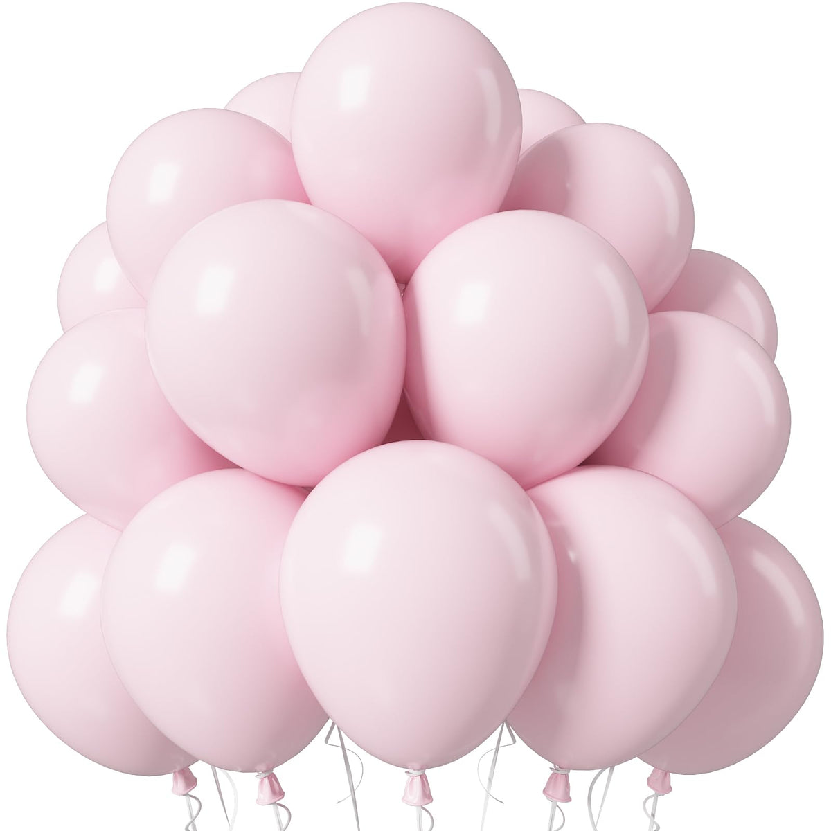 Jobkoo Dusty Pink Balloons, 12 Inch 50 Pcs Boho Blush Pink Latex Balloon