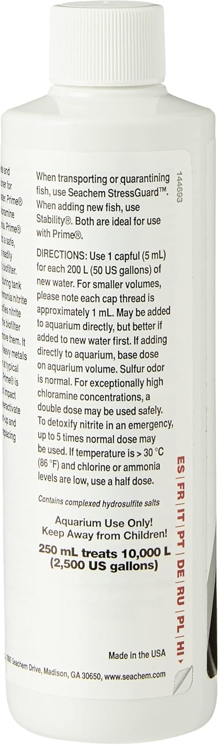 Seachem Prime Water Conditioner, 250 ml