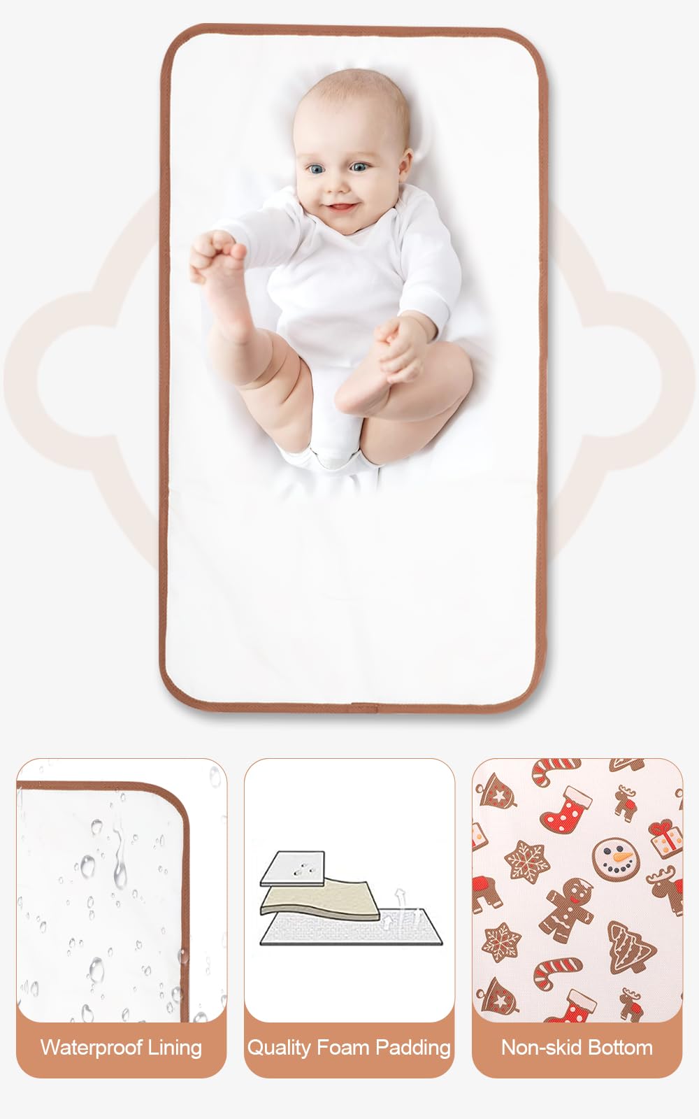 Lekebaby Foldable Baby Changing Mat - Travel & Portable