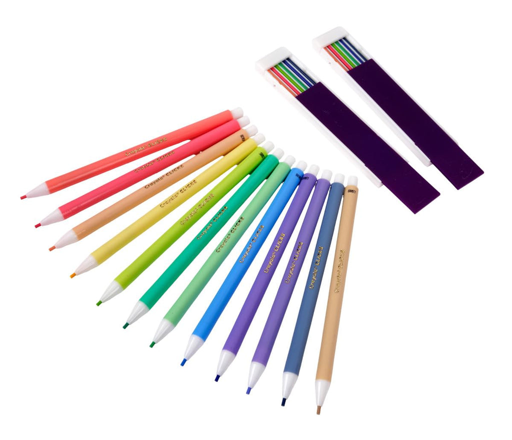 Crayola Clicks Retractable Tip Markers (10ct), Washable Cone Tip Art Marker Set, Cute Aesthetic School Supplies, Classroom Must Haves, Ages 8+