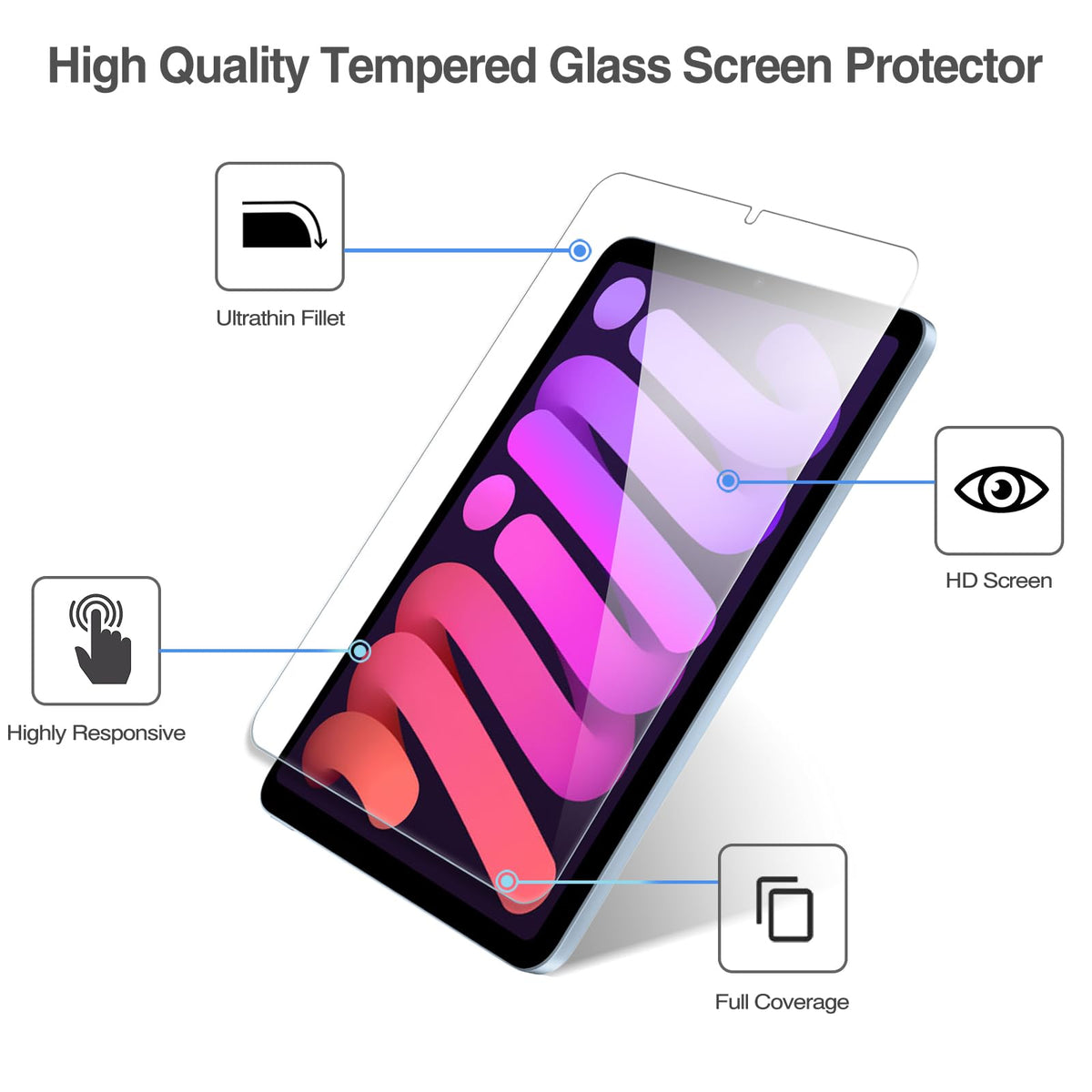 ProCase 3 Pack Screen Protector for iPad 9th 8th 7th Generation 10.2 Inch