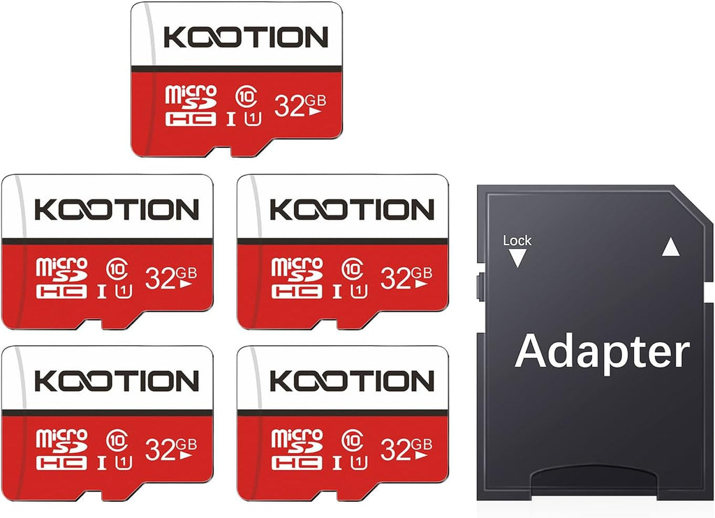 KOOTION Micro SD Card 32GB 5 Pack MicroSDHC UHS-I Memory Card Class 10 High Speed Micro SD Card, C10, U1