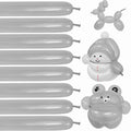 100Pcs clear 260 Balloons Clear Long Skinny Latex Balloon for Animal Ballons, Premium Quality Balloons for Beginners Baloons Making Kid's Carnivals Party Decoartion