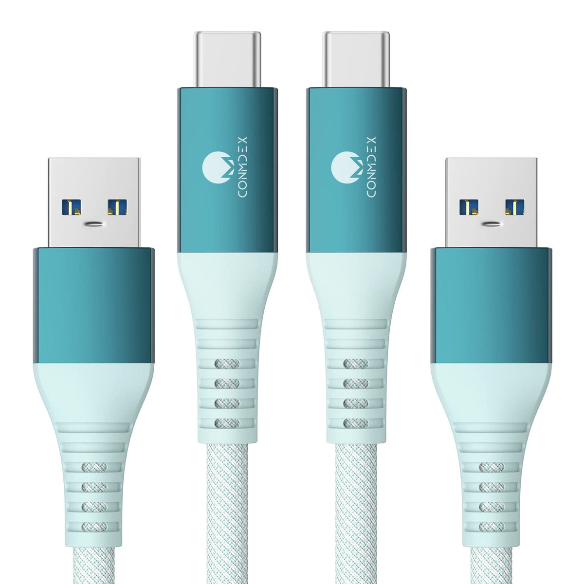CONMDEX [Upgrade 2Pack USB C Cable UP to 10Gbps USB C 3.1 Gen2 USB A Android Auto Cable 3A Fast Charging Sync Data Transfer Cord for Samsung Galaxy S24/S23/S22/S21 Note 20/10/9/8 Tab S9 Pixel 9-1M