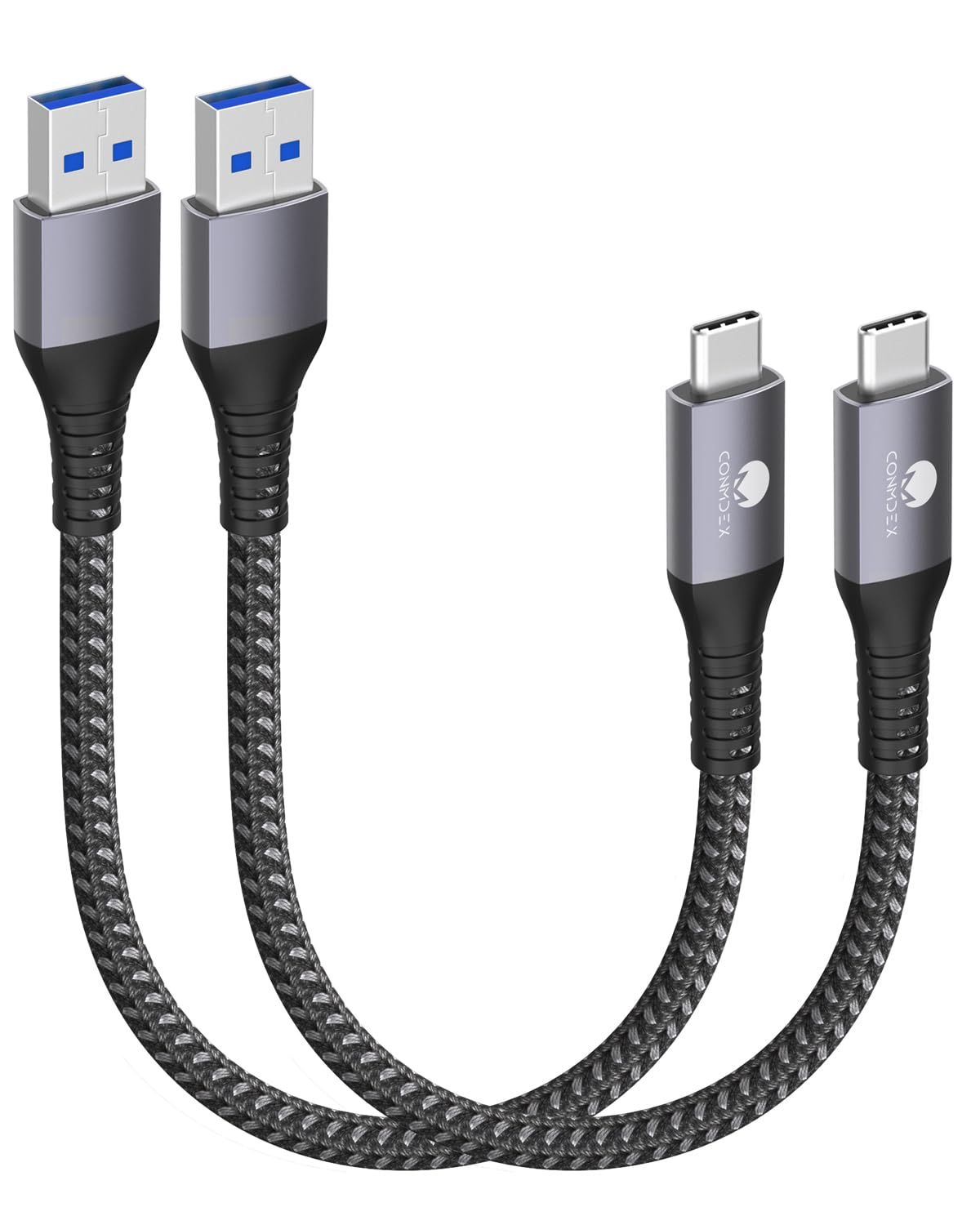 CONMDEX [Upgrade 2Pack USB C Cable UP to 10Gbps USB C 3.1 Gen2 USB A Android Auto Cable 3A Fast Charging Sync Data Transfer Cord for Samsung Galaxy S24/S23/S22/S21 Note 20/10/9/8 Tab S9 Pixel 9-1M