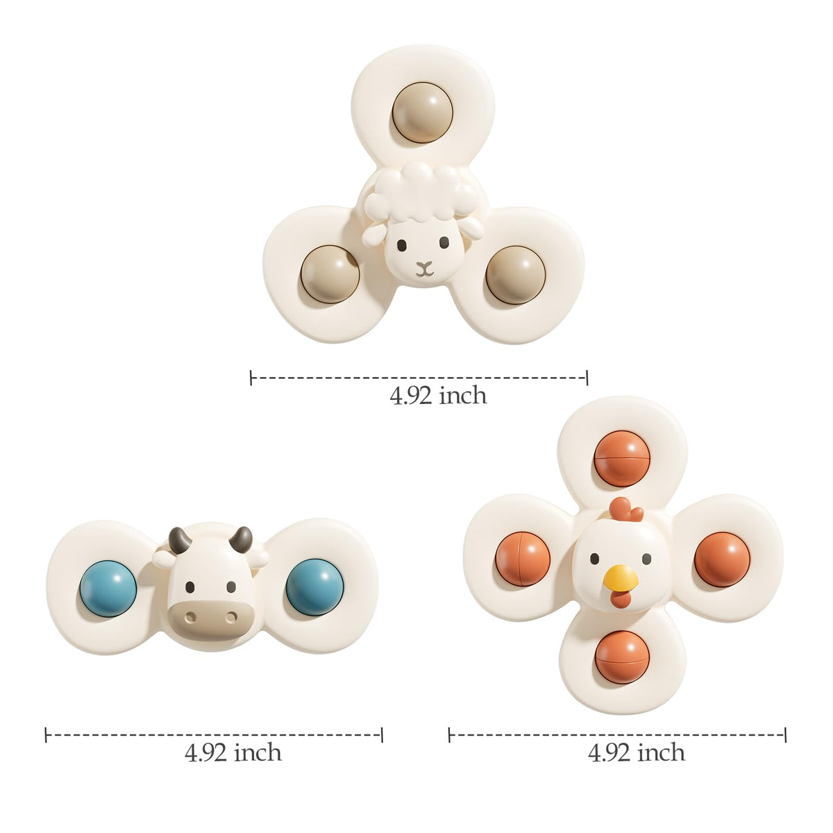 ALASOU Suction Cup Spinner Airplane Travel Toys for 1 Year Old Boy Girl