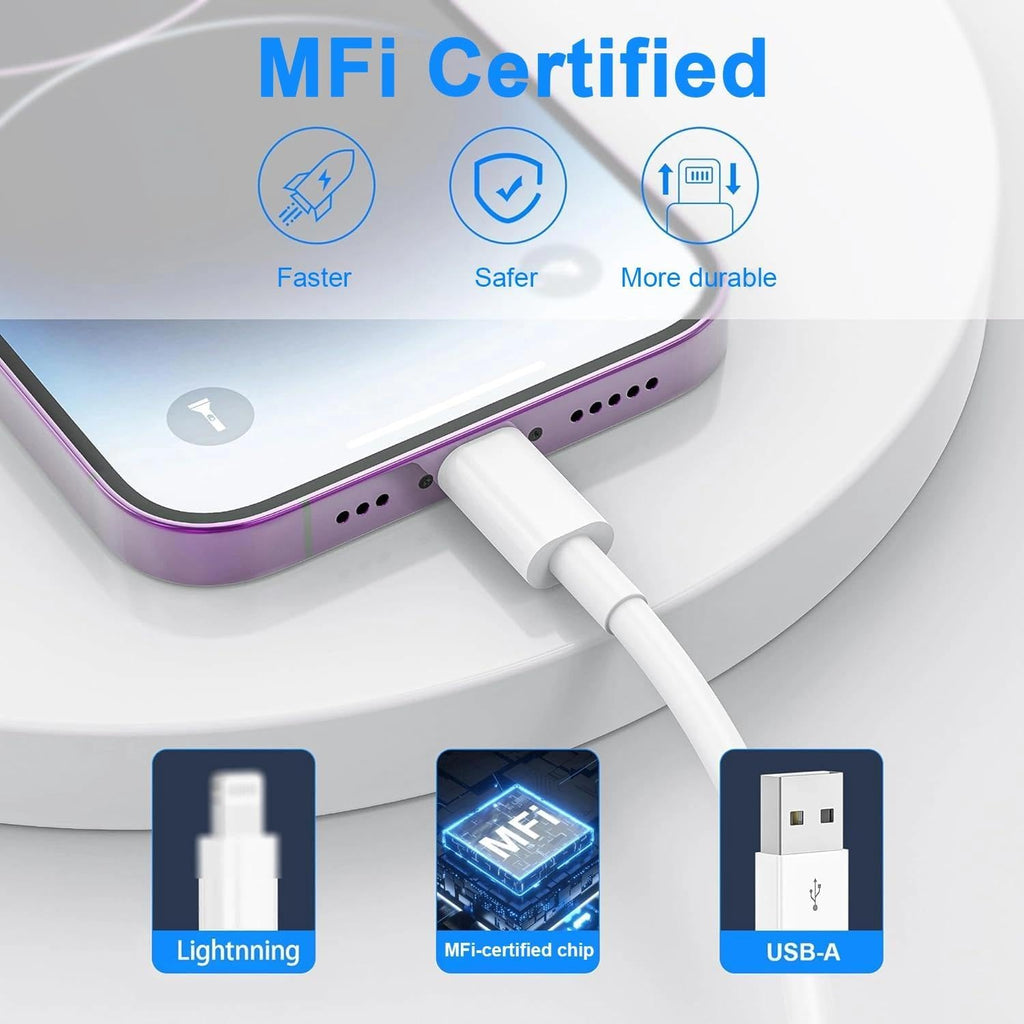 BSTOEM iPhone Charger Cable, 2Pack for Lightning to USB Fast Cable 1M+2M