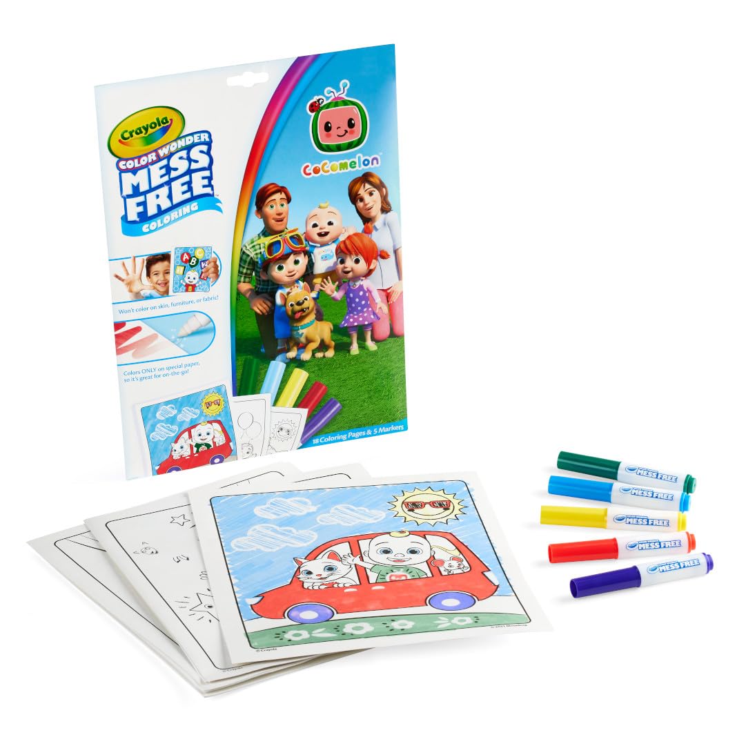 Crayola Bluey Color Wonder Coloring Set, 18 Mess Free Toddler Coloring Pages & 5 Markers, Bluey Activity Set for Kids, Gift for Toddlers, Ages 3+