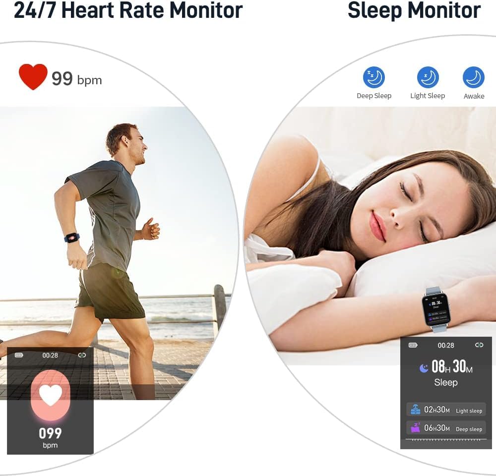Motast Smart Watch, Fitness Tracker 1.69'' HD for Men Women,