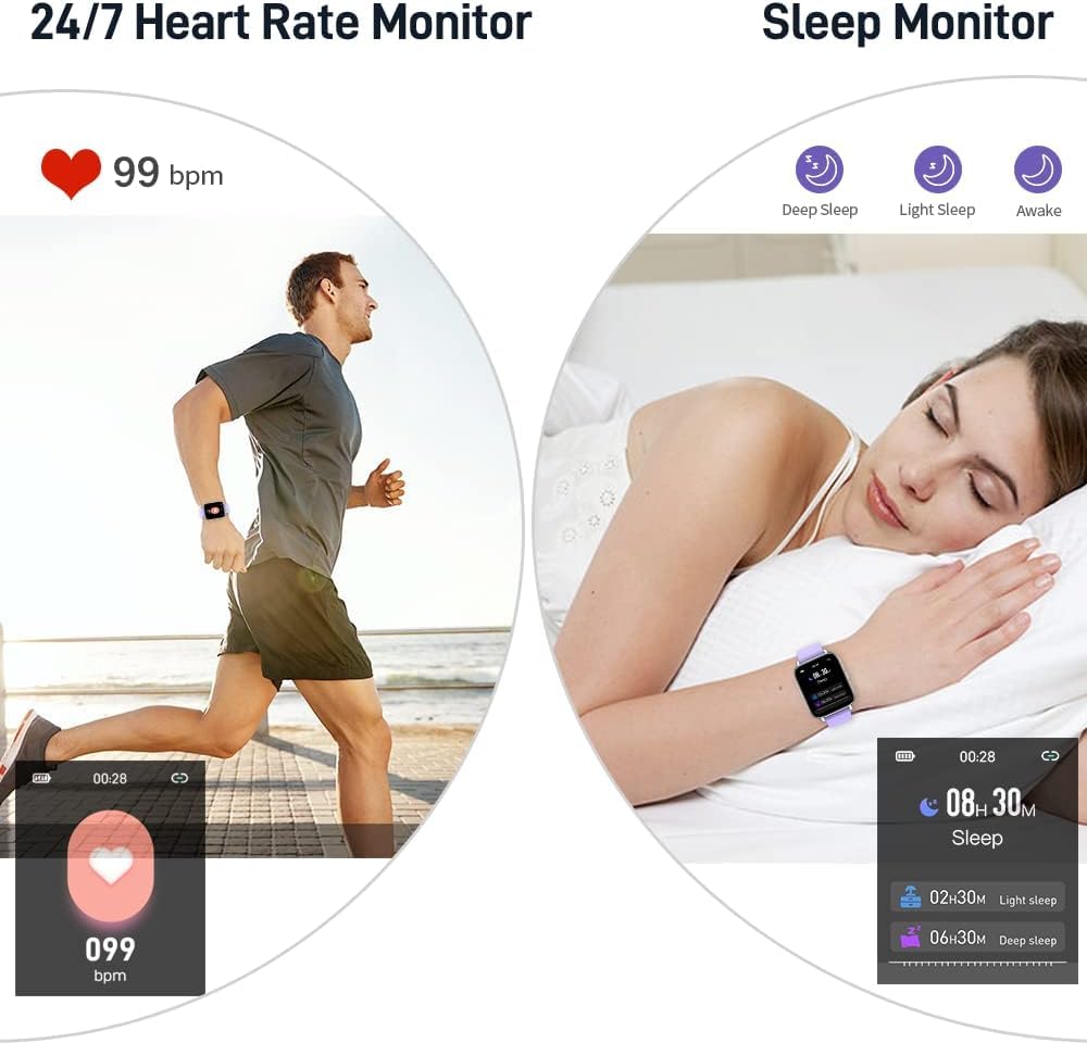 Motast Smart Watch, Fitness Tracker 1.69'' HD for Men Women,
