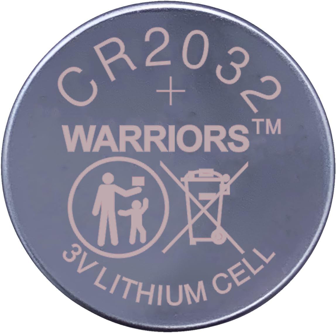 Warriors 10X CR2032 Batteries, 3V 240mAh Lithium Coin Batteries