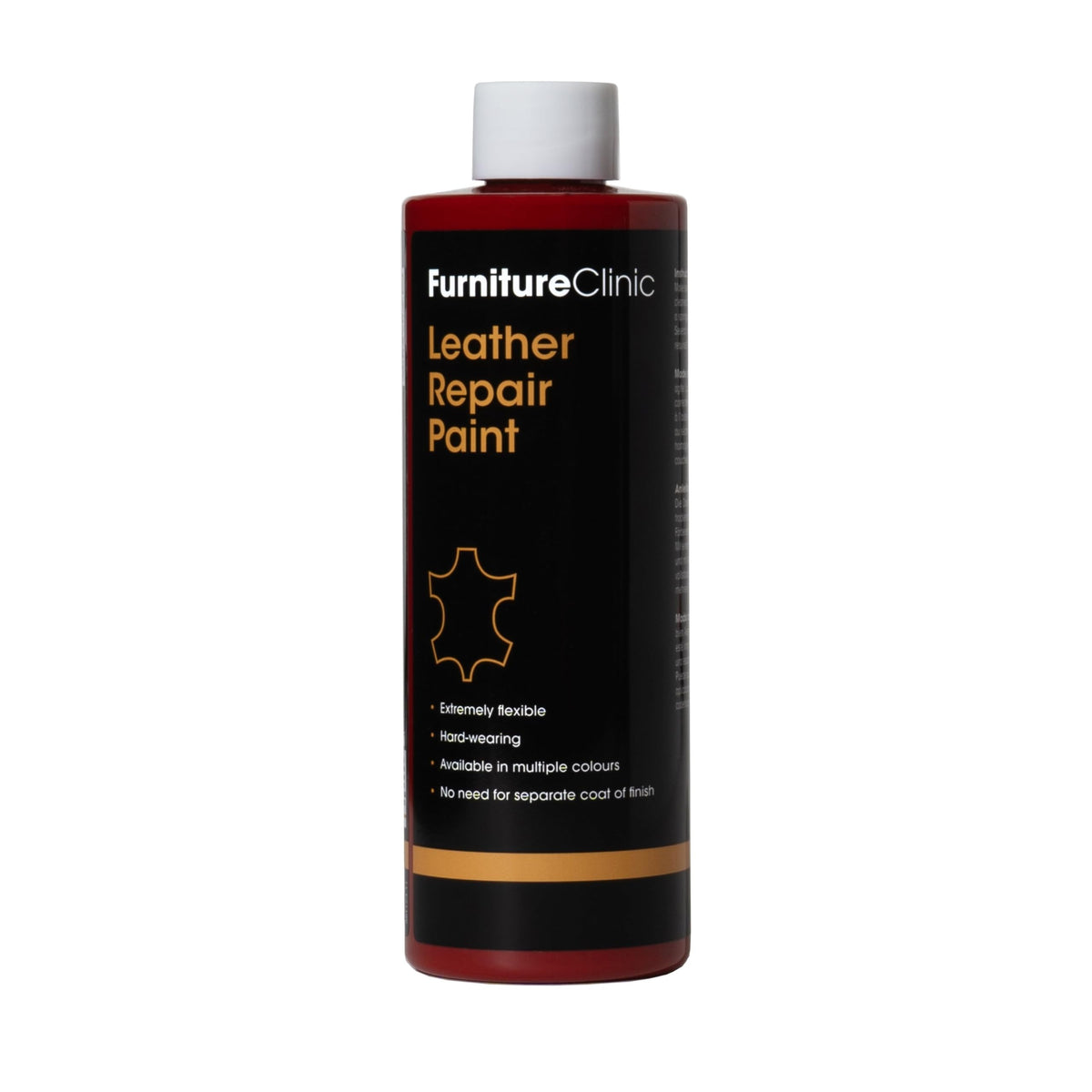 Furniture Clinic Leather Repair Paint & Dye | Self Seal Colourant for Quick and Easy Leather Repair | Suitable for Sofas, Car Seat, Shoes, Handbag, and More - Dark Brown, 250ml