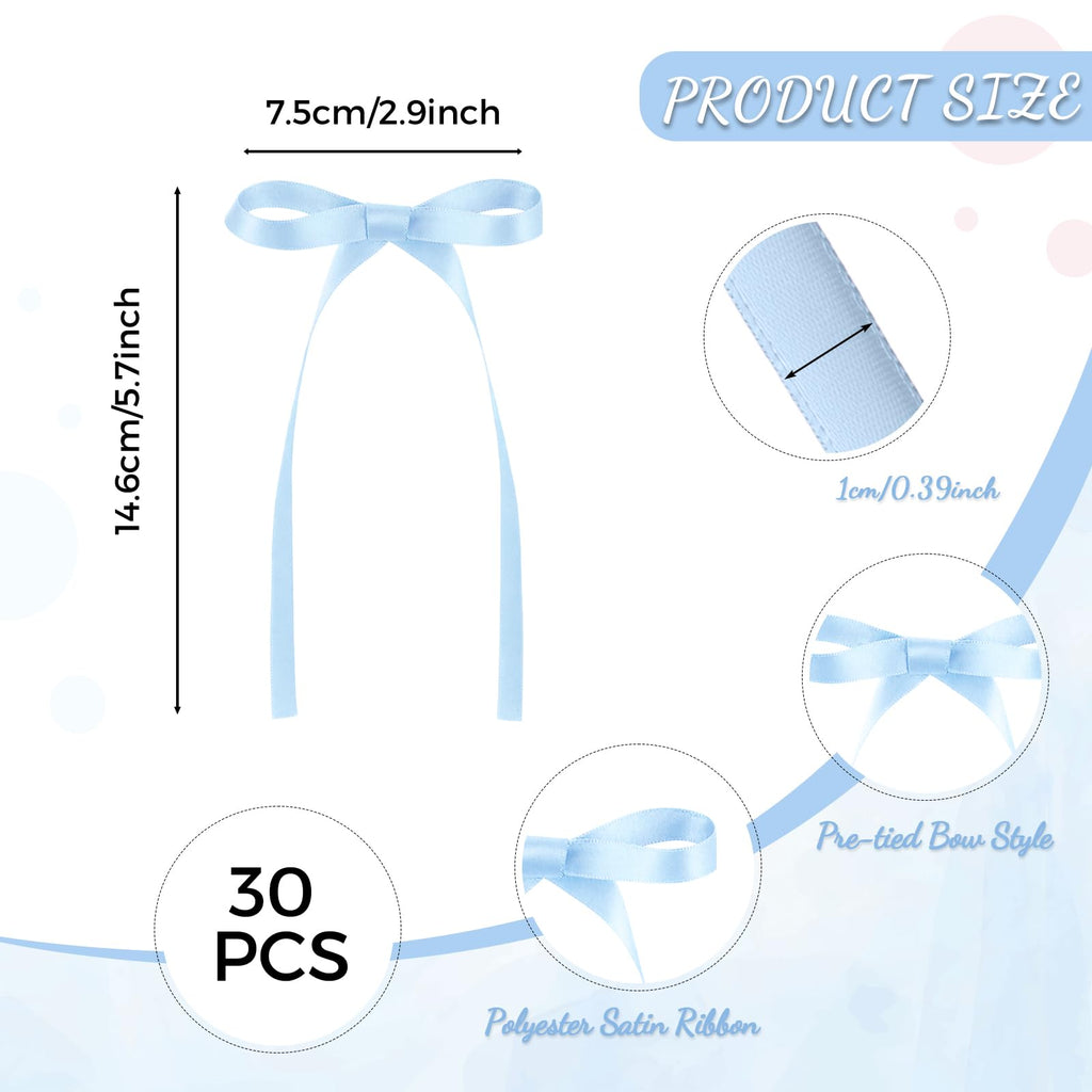 30 Pack Bow Cake Toppers Black Ribbon Bows for Cake Halloween Party Decor