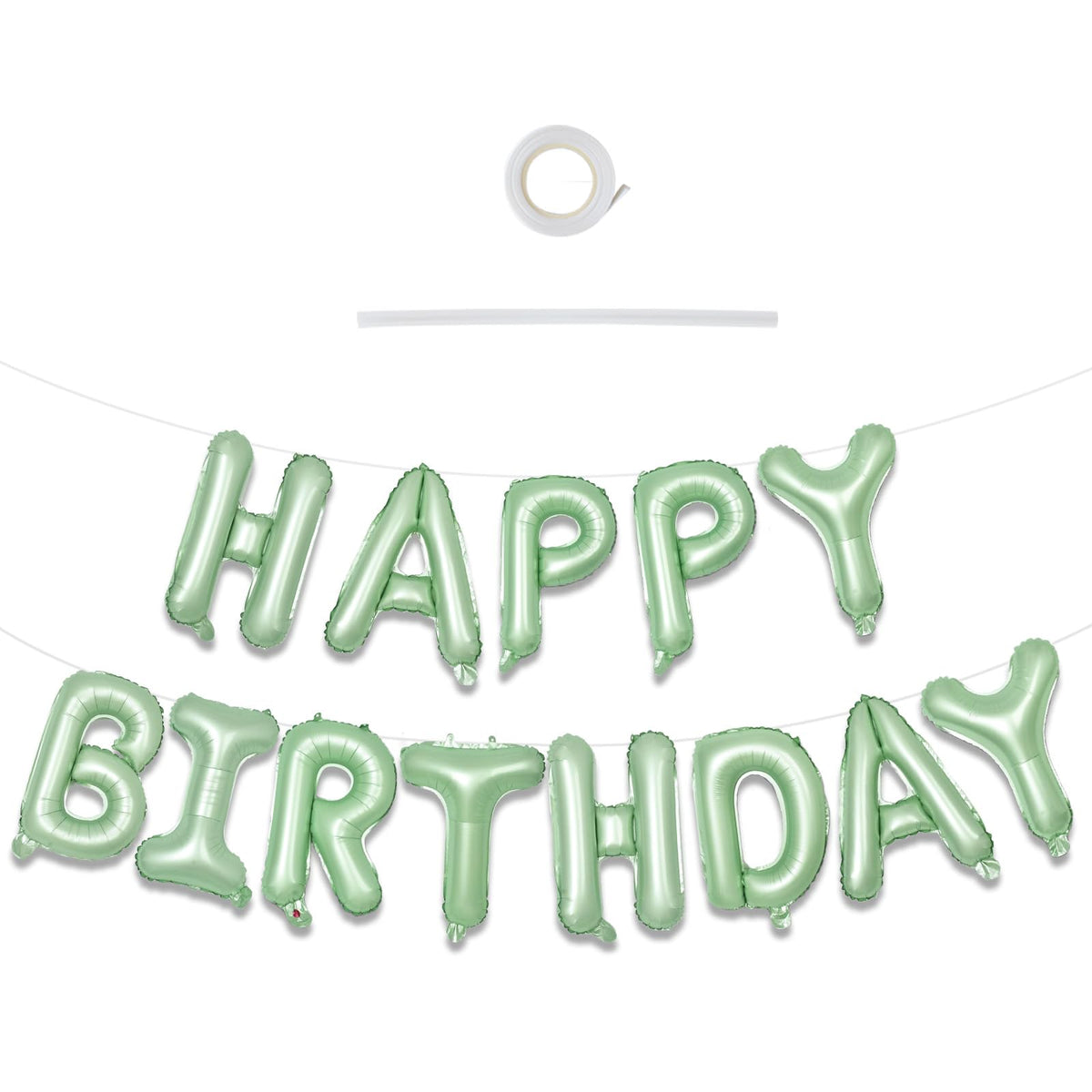TONIFUL 16 Inch Black Happy Birthday Balloons Banner Decorations for Men