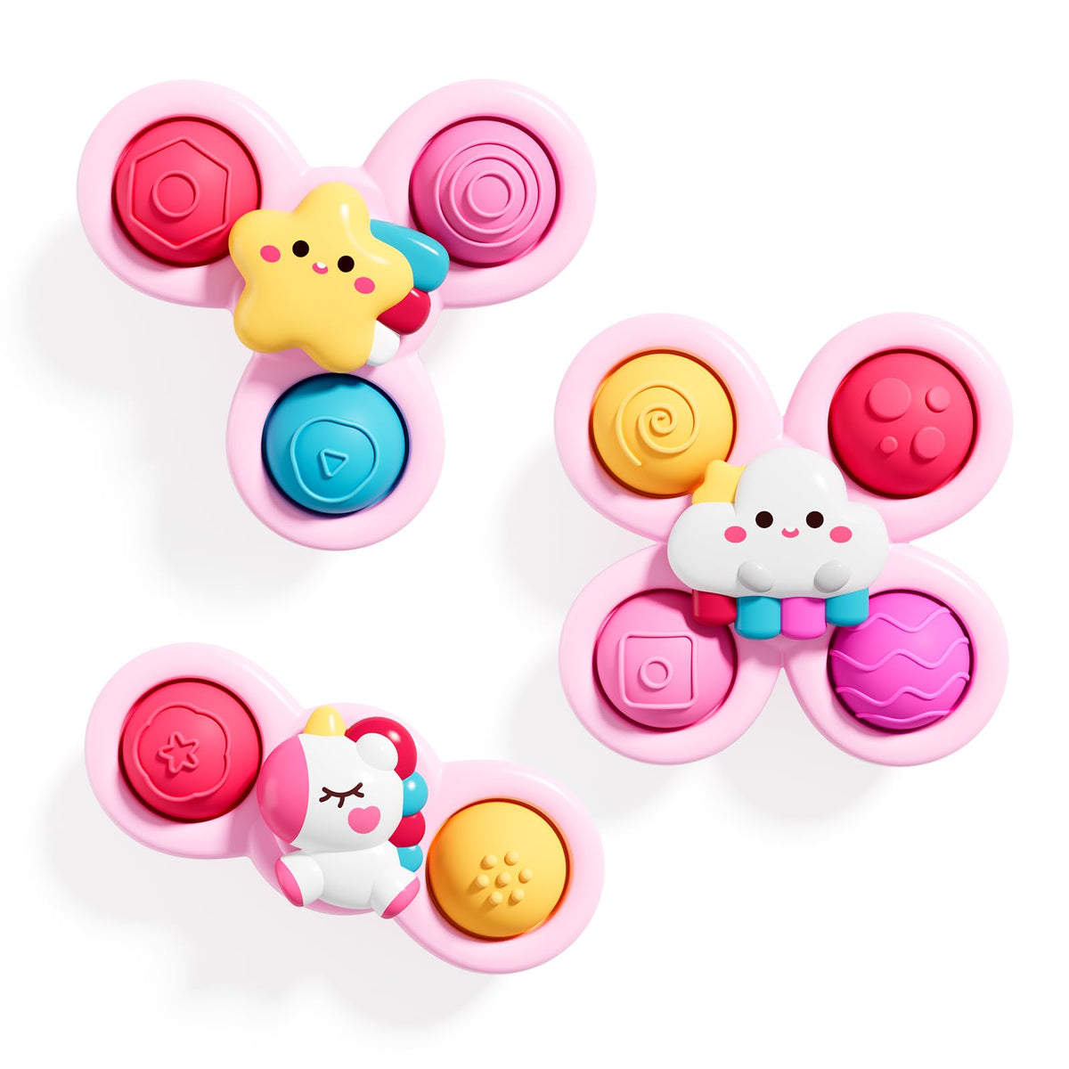ALASOU Pop Suction Cup Spinner Airplane Travel Toys for 1 Year Old Boy Girl
