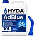 HYDA AdBlue 10 Litres Ad Blue Diesel Exhaust Fluid DEF ISO 22241 for Diesel Cars Vans Trucks Commercial Vehicles High Purity Urea Solution Easy Pour Spout Included
