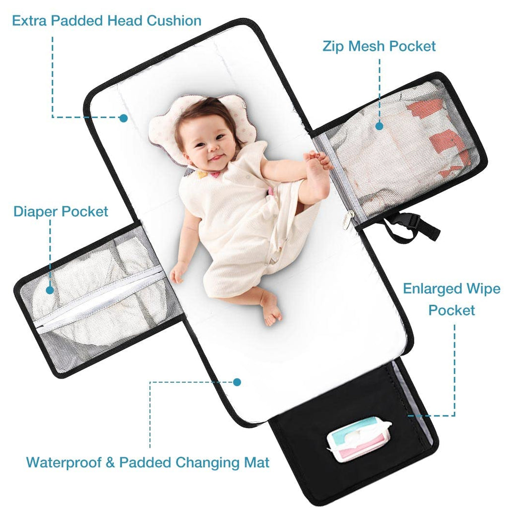 Lekebaby Portable Nappy Changing Mat Travel Baby Change Mat