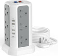 HAFINO Tower Extension Lead with USB Slots, PD18W USB C Fast Charger, 1.8M
