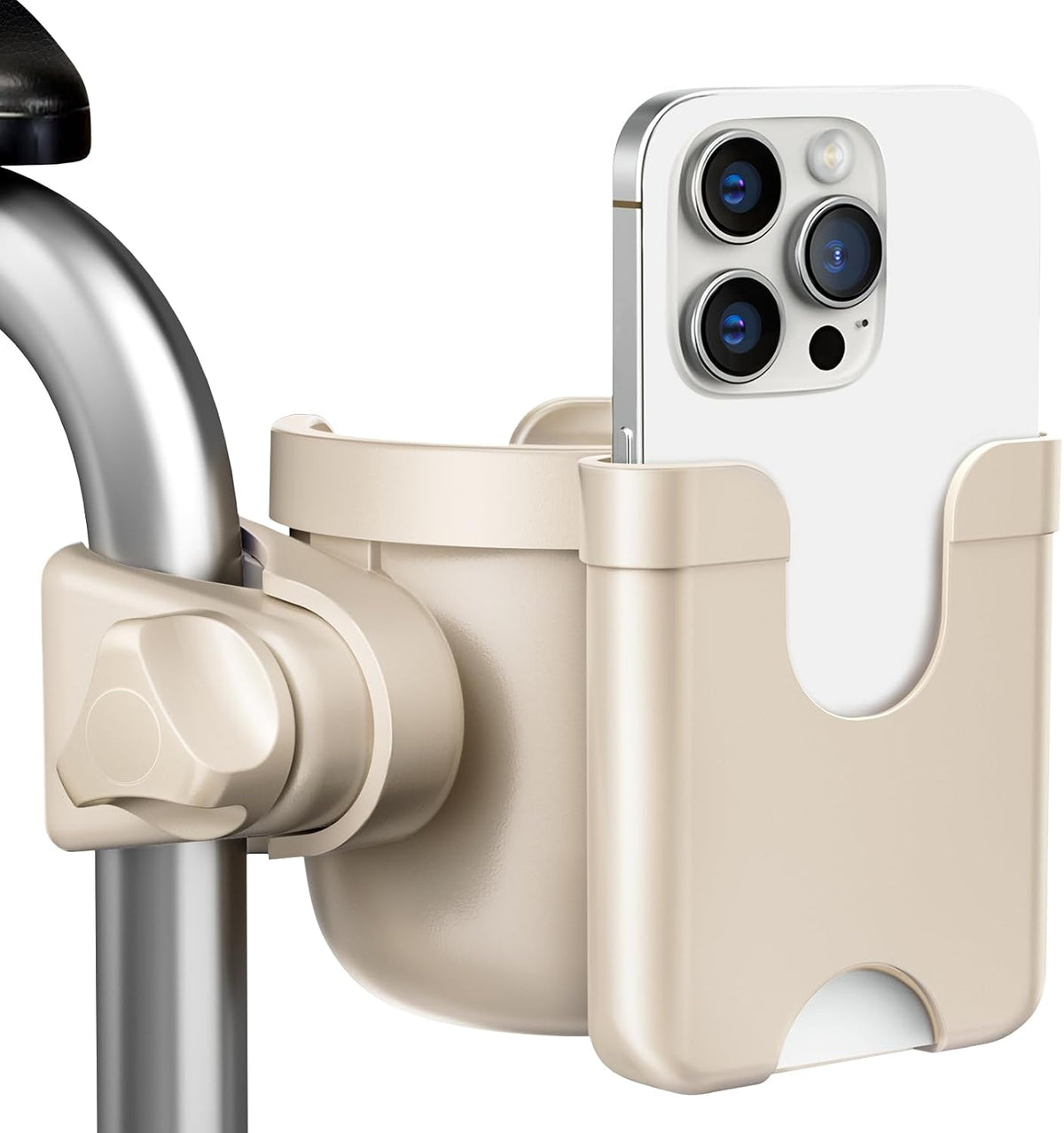 Wheelchair Cup Holder: Universal Cup Holder with Phone Holder for Pram Bike