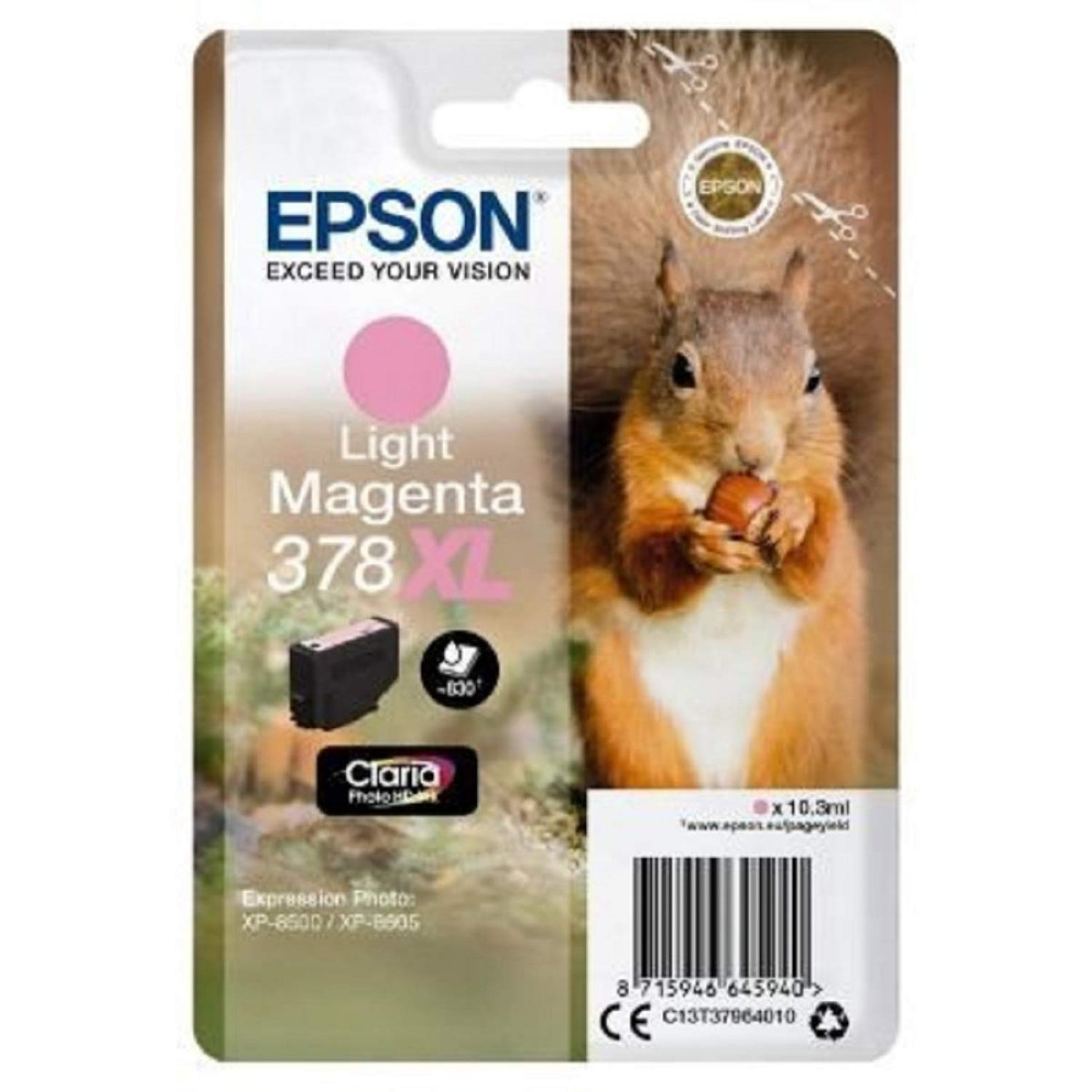 Epson 378 Black Squirrel Genuine, Claria Photo HD Ink Cartridge, Standard Capacity
