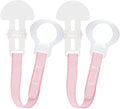 MAM Dummy Clip, 2 Pack, Plain Pink (Dummies Not Included)