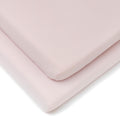 Clair de Lune 2 Pack Jersey Cotton Cot Bed Sheets 70 x 140 cm (Pink)