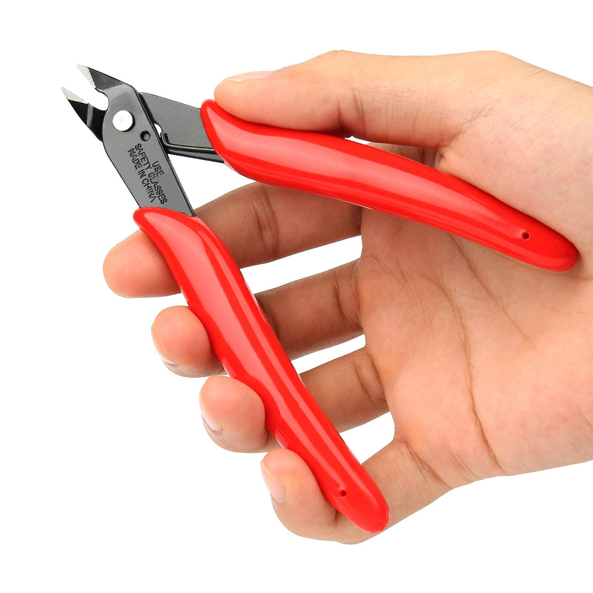 BOENFU Wire Cutter 2 Pack Precision Flush Cutters Side Cutter Small Cable Snips Diagonal Pliers for Cable Tie, 3D Print, Plastic Models, Jewelry, Electronics, Black, 5 Inches
