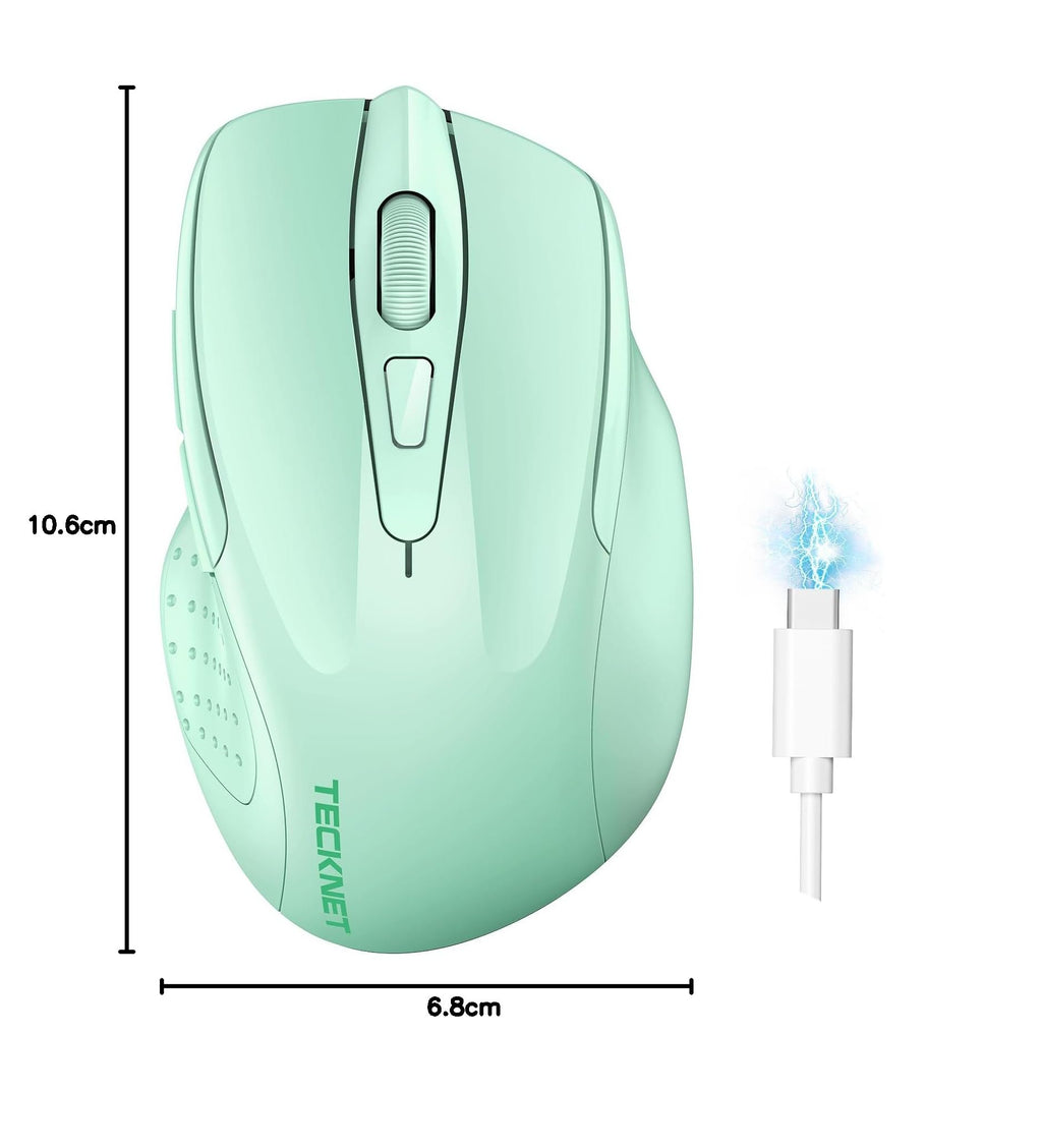 TECKNET Bluetooth Mouse, Wireless Mouse Rechargeable