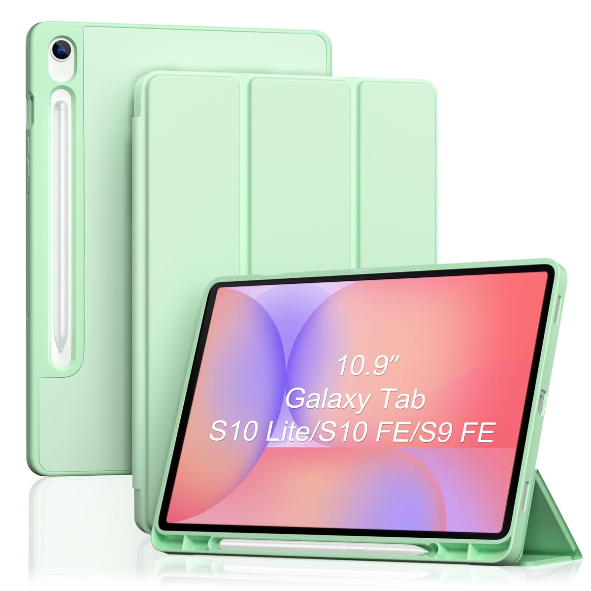 ProCase for Galaxy Tab S10 Lite/S10 FE/S9 FE 10.9" with S Pen Holder -Green