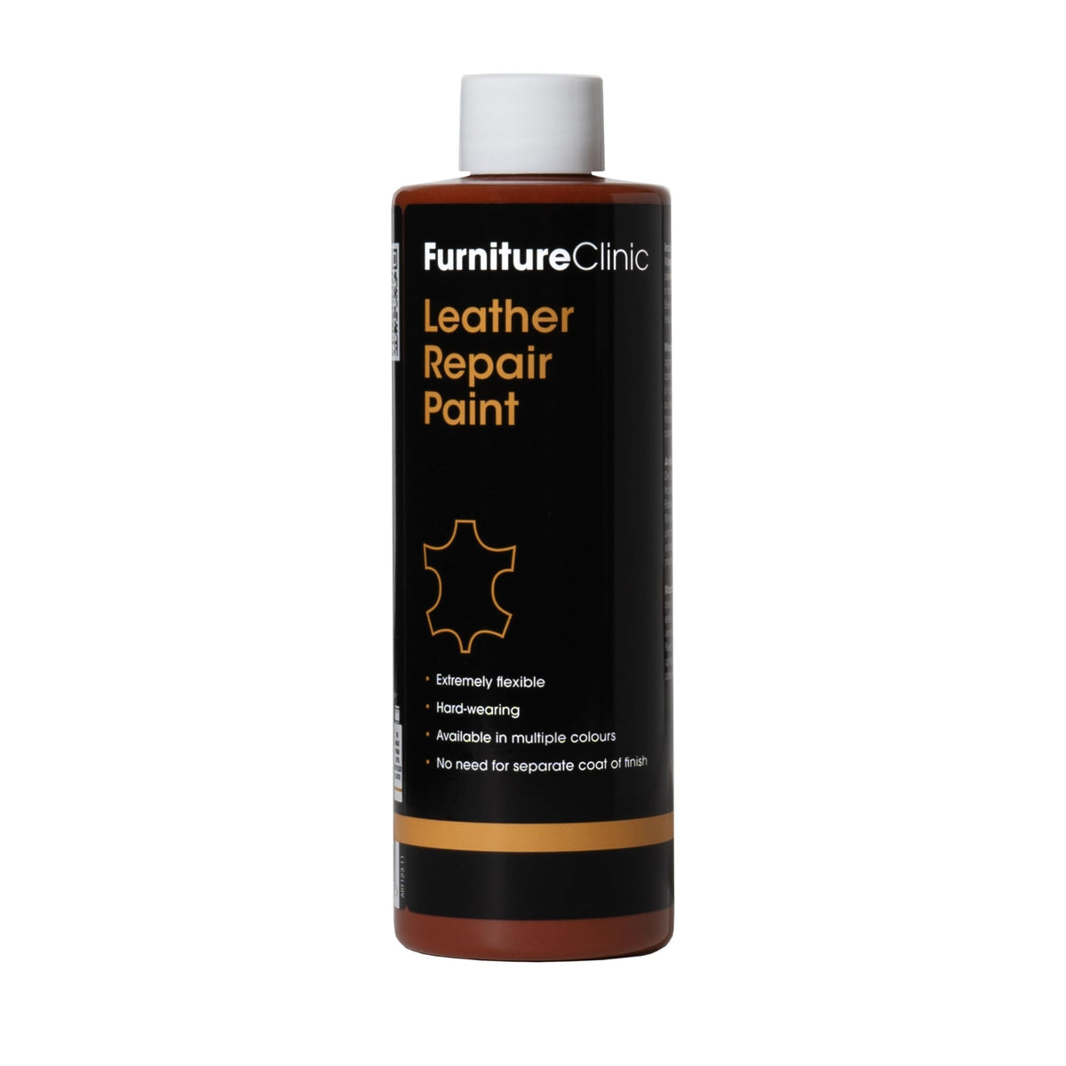 Furniture Clinic Leather Repair Paint & Dye | Self Seal Colourant for Quick and Easy Leather Repair | Suitable for Sofas, Car Seat, Shoes, Handbag, and More - Dark Brown, 250ml