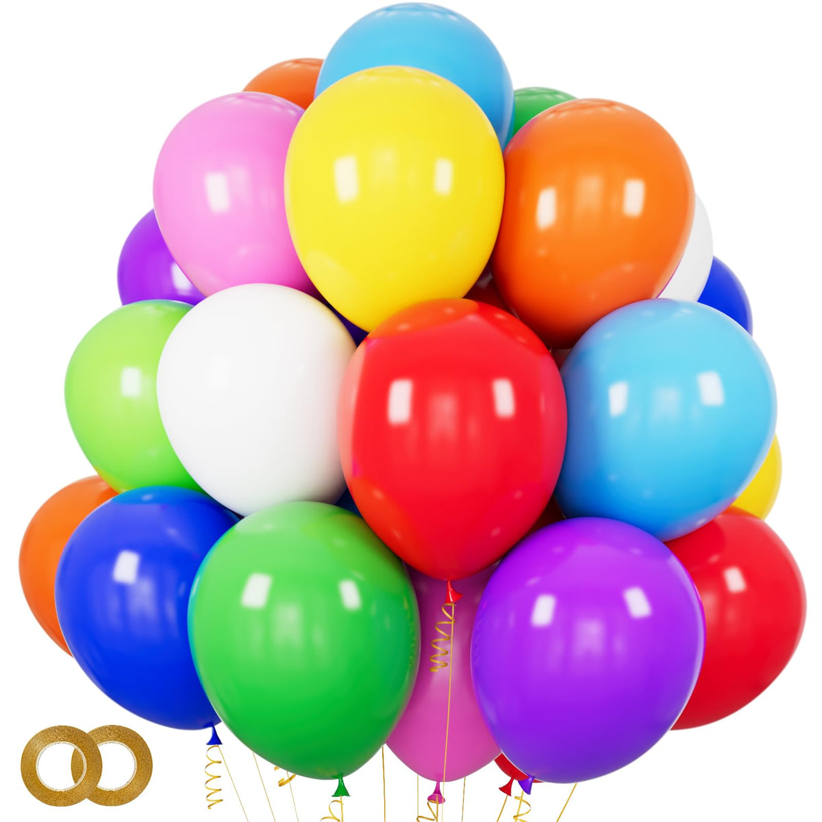 ASIYUHY Yellow Balloon 12 inch 100 Pack Thick Latex Helium Balloons