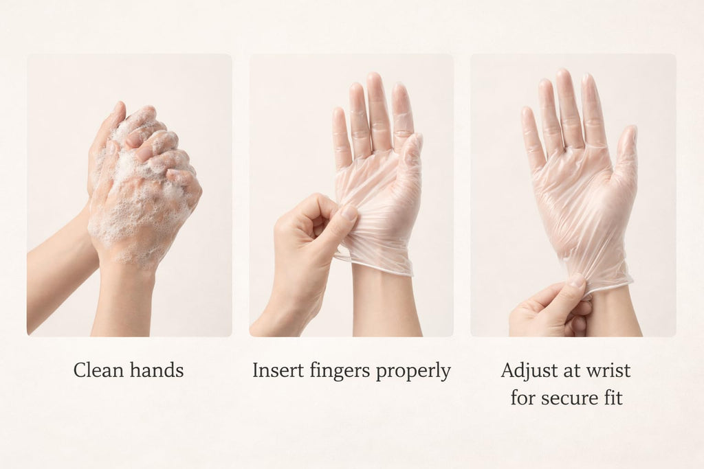 1ABOVE 100 Clear Vinyl Disposable Gloves Small, Powder-Free Latex-Free Ambidextrous Gloves for Food Handling Except Fatty Foods, Cleaning, Hairdressing, Beauty & Everyday Tasks