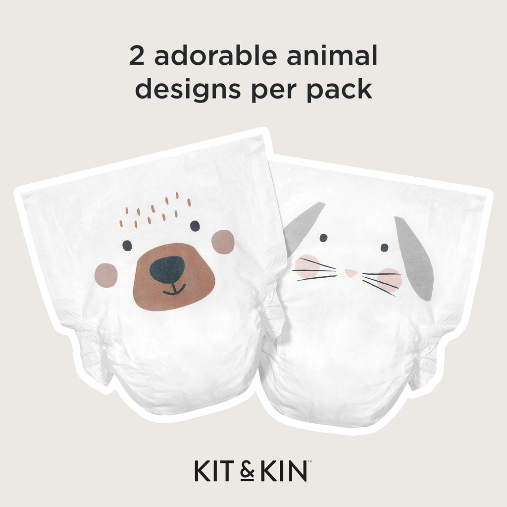 Kit & Kin Premium Baby Nappies Size 2, 4-8 kgs / 9-18 lbs, Pack of 152