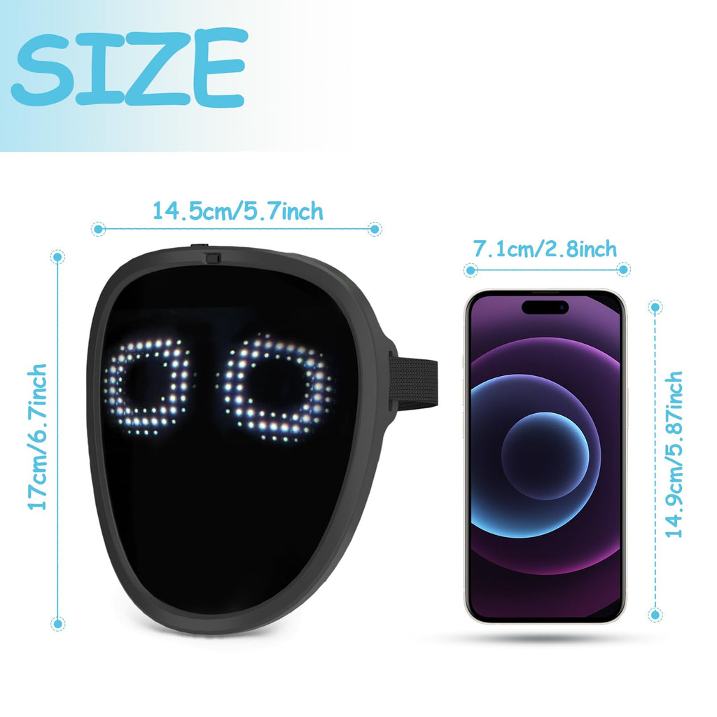 Depointer Life LED Mask Face-Transforming Light up Mask Cool Gifts for Boys