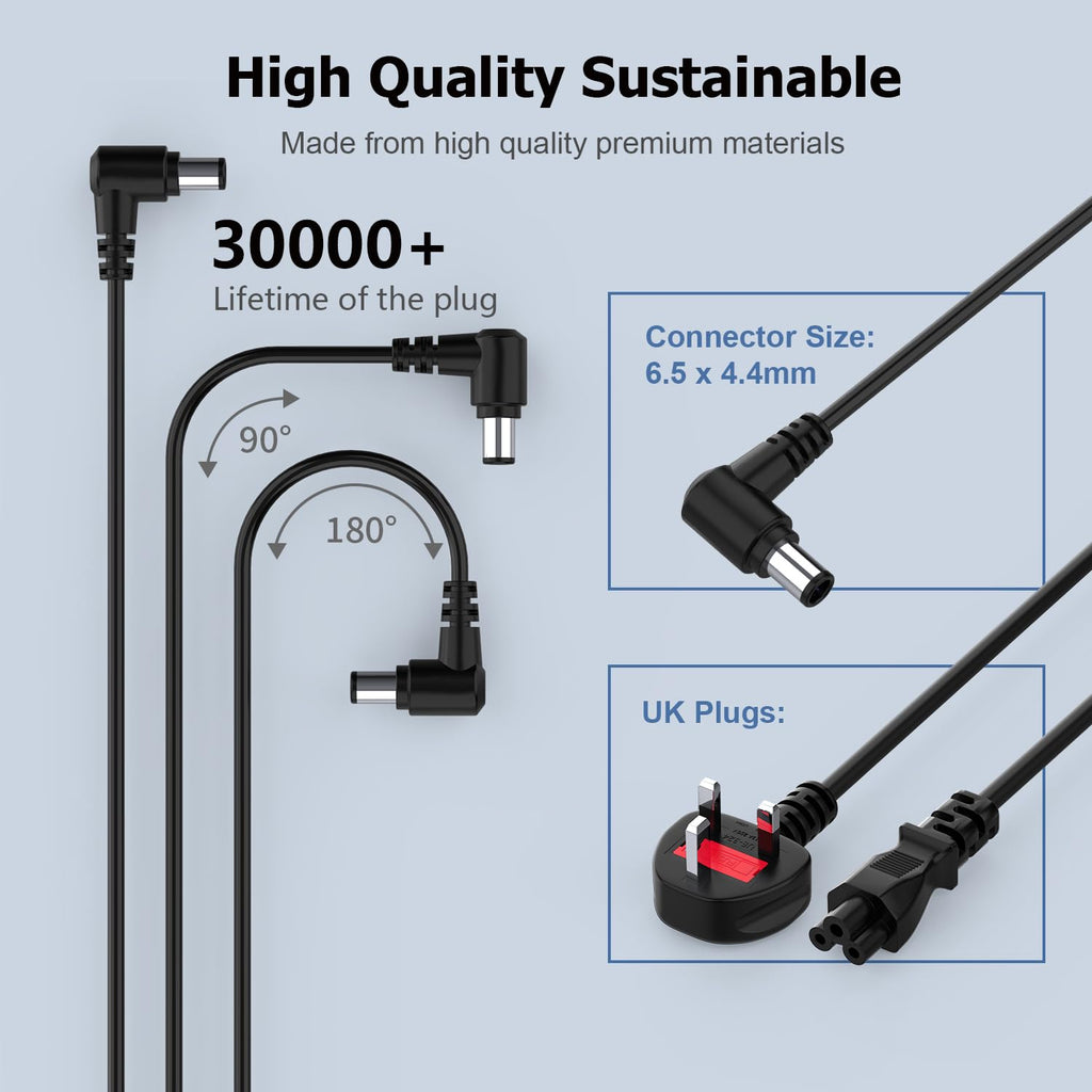 65W Laptop Charger Compatible with Microsoft Surface Pro Laptop Book Go