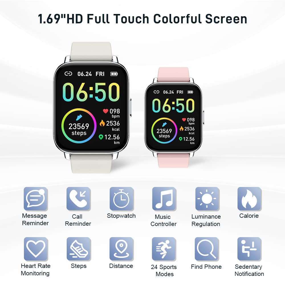 Motast Smart Watch, Fitness Tracker 1.69'' HD for Men Women,
