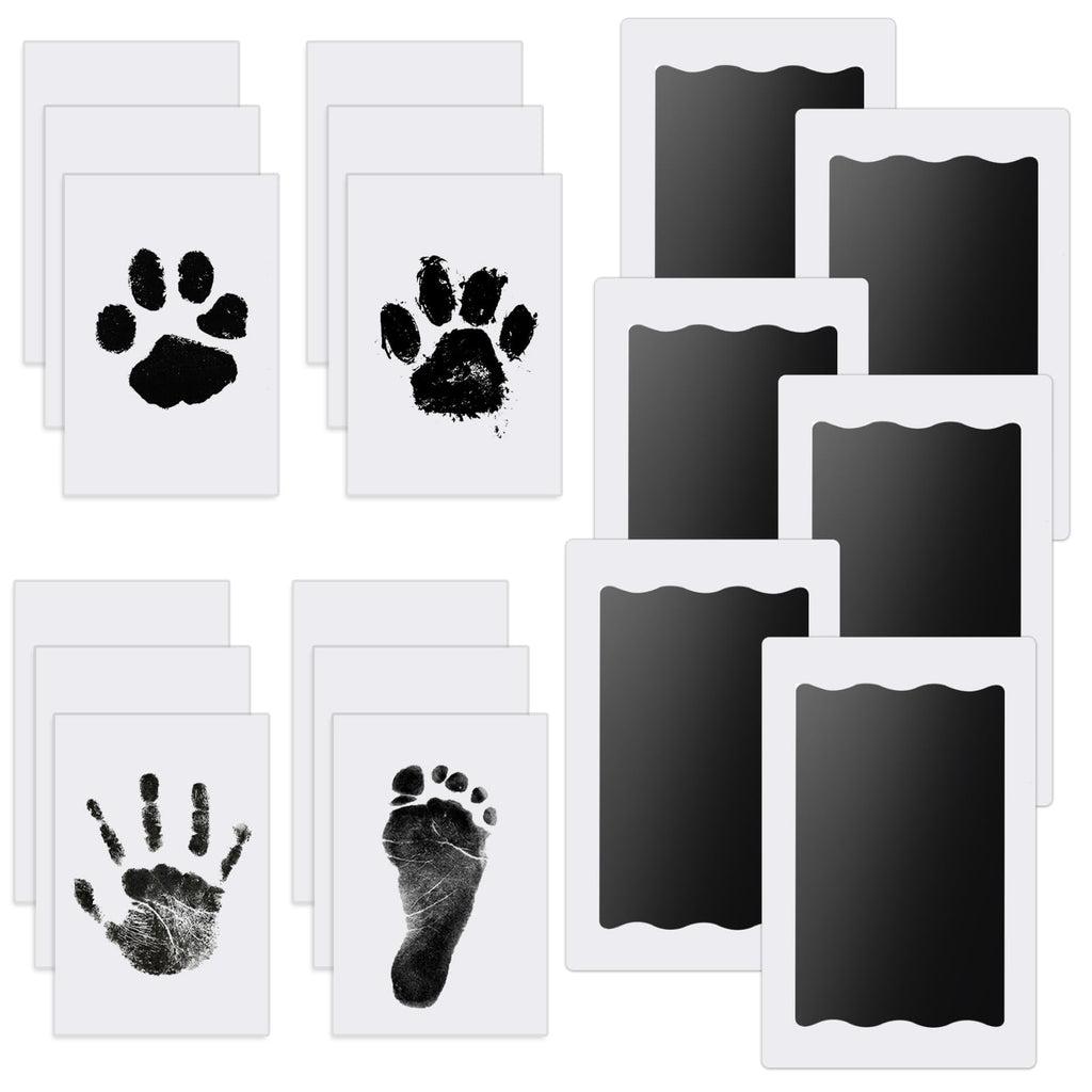 Nabance Baby Hand and Footprint Kit, 3 Inkless Print Pads, 6 Imprint Cards