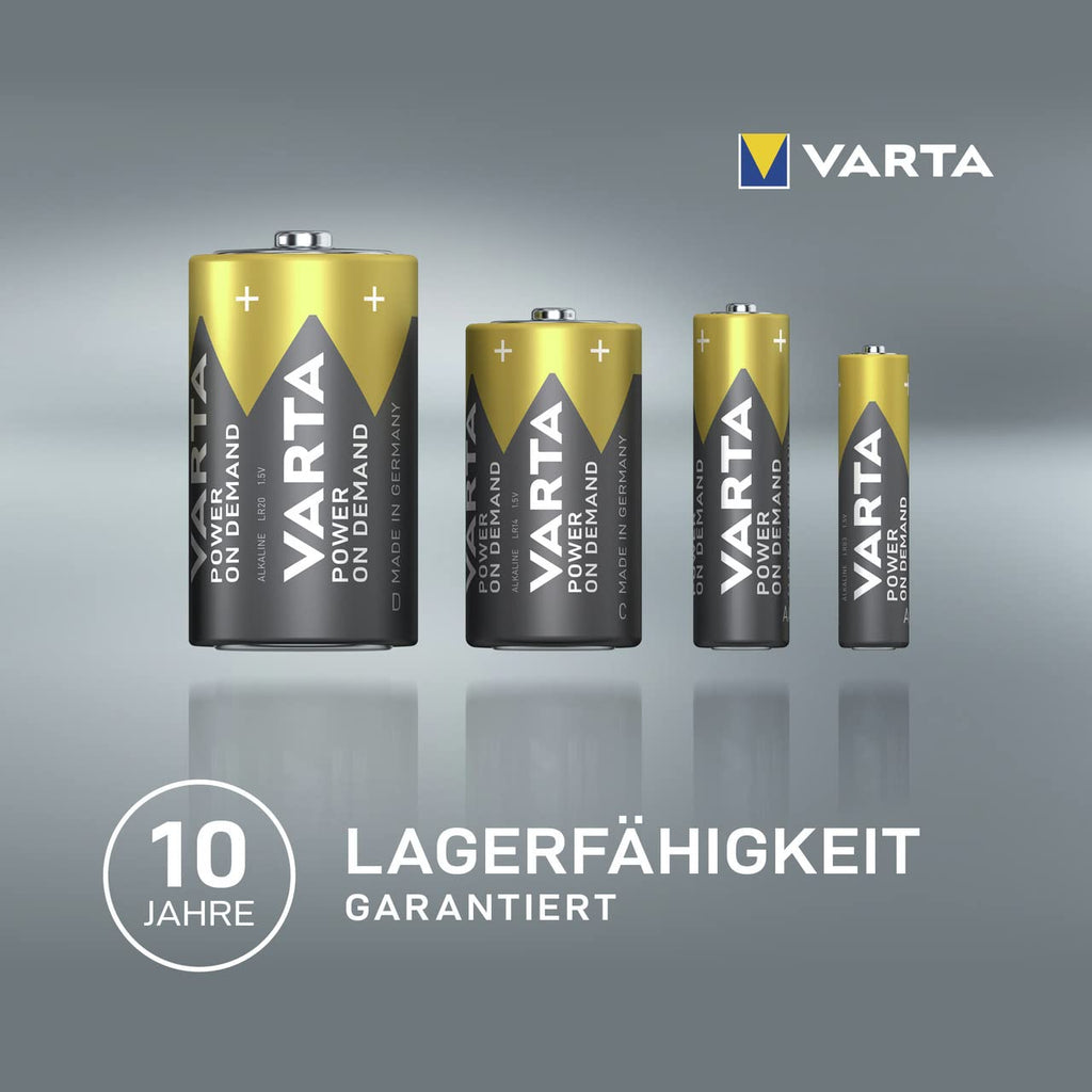 VARTA Batteries AA, Pack of 40, Power on Demand, Alkaline, 1.5 V