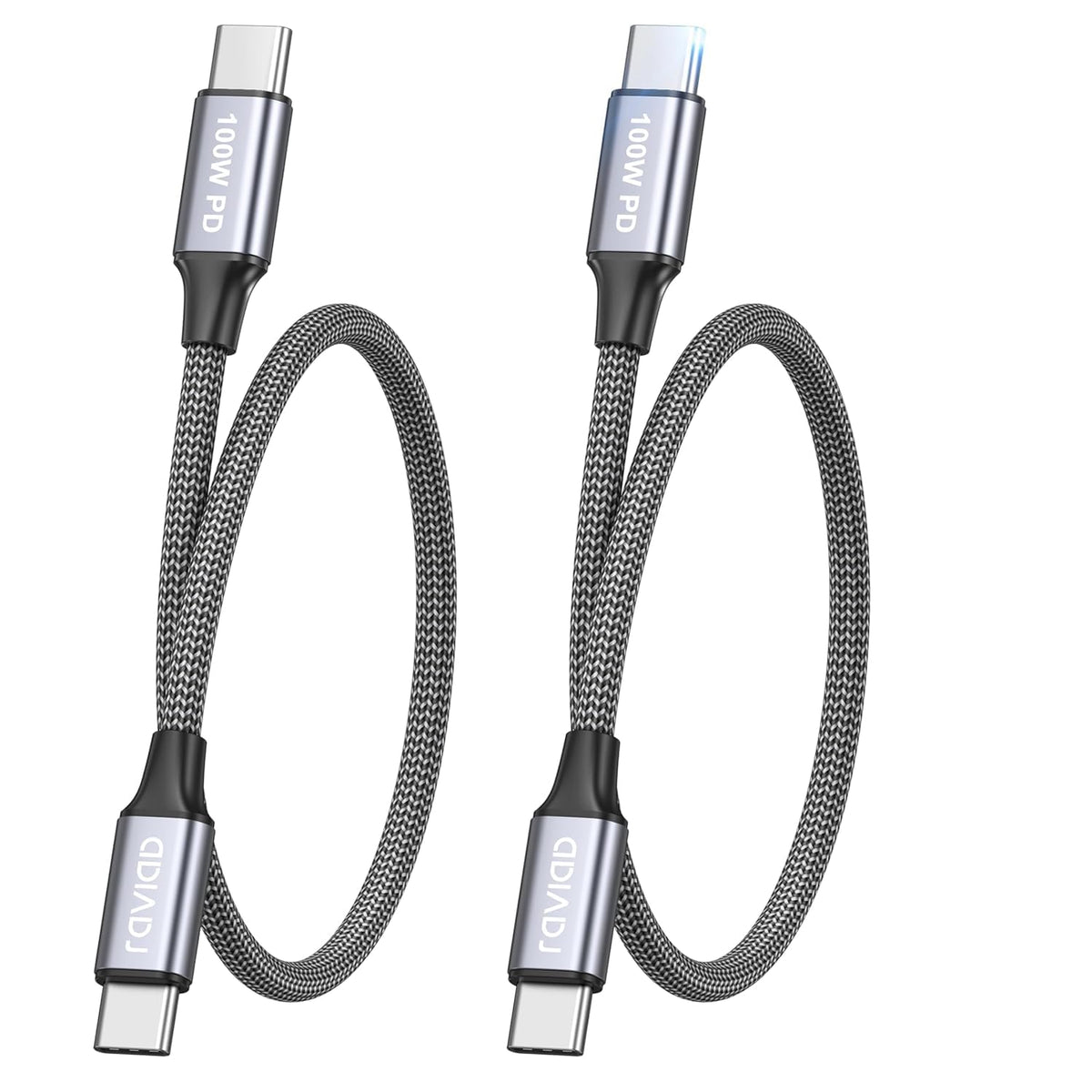 RAVIAD USB C to USB C Charger Cable 0.15M 100W 5A Fast Charging Cable
