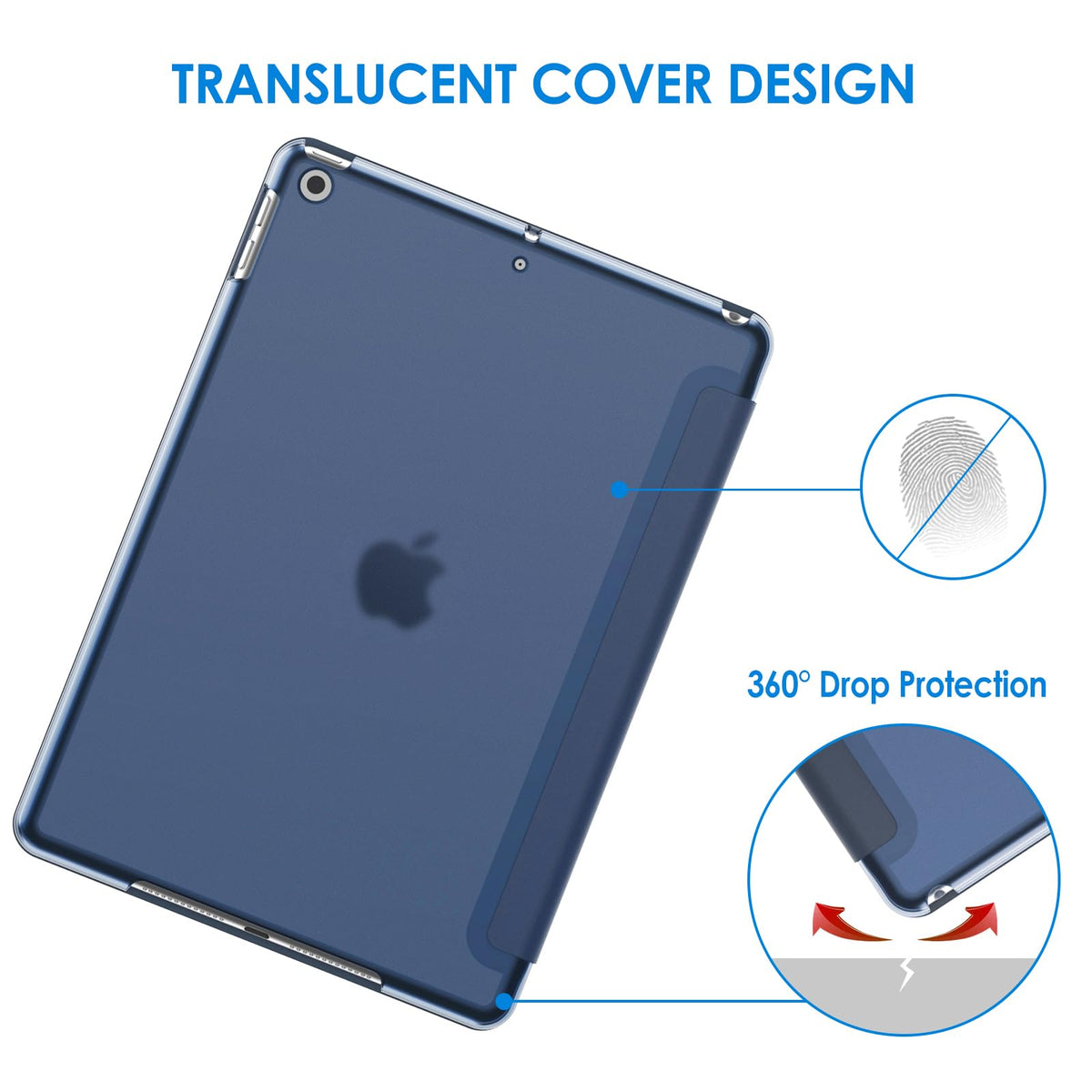 JETech Case for iPad 9th/8th/7th Gen 10.2", Black