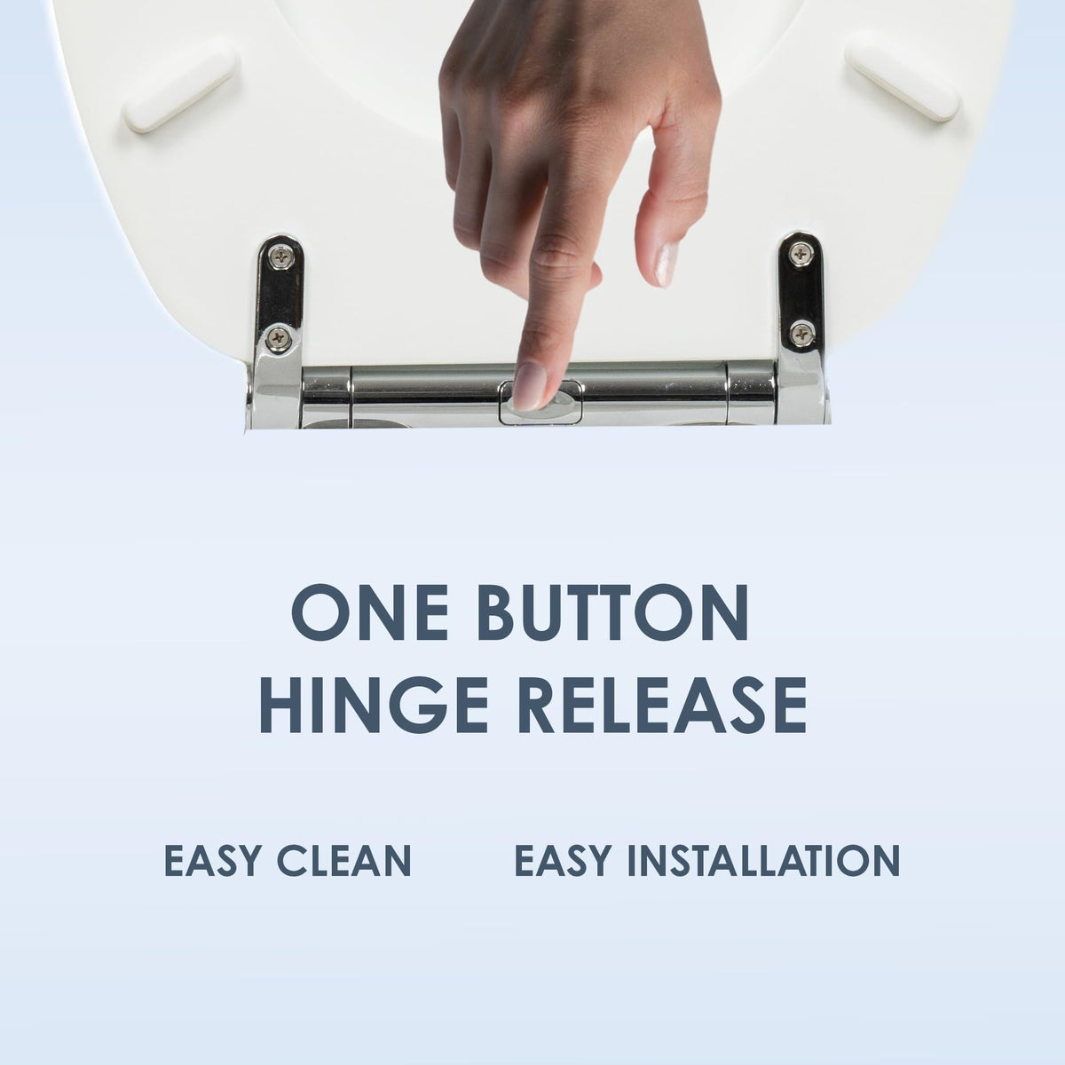 AQUALONA® Luxury Grey Oak Effect Toilet Seat - Soft Close MDF Moulded Wood Seat with Quick Release Button and Durable Hinges - Comfortable, Easy to Clean and Install with Universal Fittings