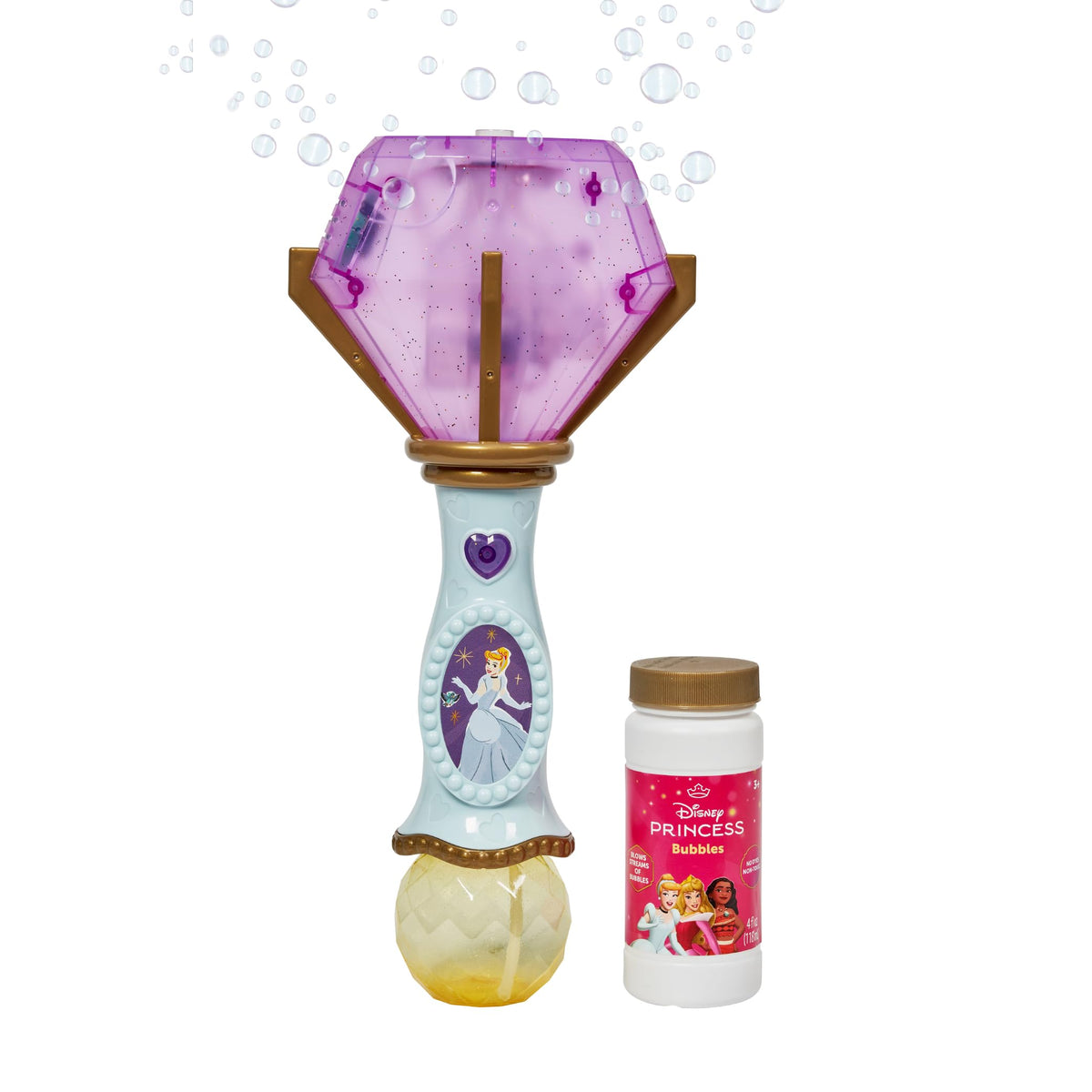 Little Kids Disney Mickey Mouse Light and Sound Musical Bubble Wand, Includes Bubble Solution, Multi (20511)