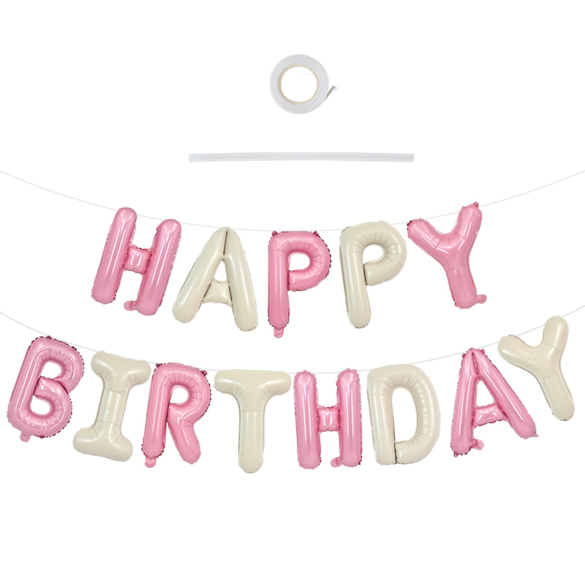 TONIFUL 16 Inch Black Happy Birthday Balloons Banner Decorations for Men