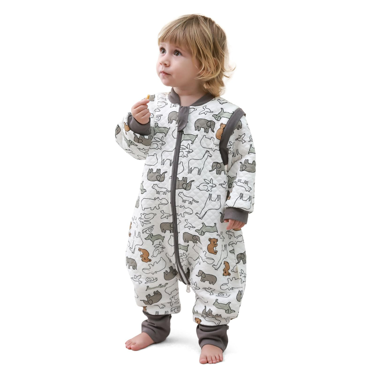 Baby Sleeping Bag with Feet, 2.0 Tog, Removable Sleeves 6-18 months
