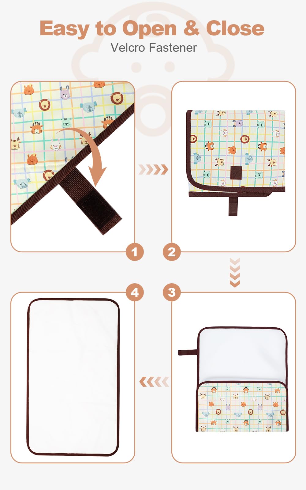 Lekebaby Foldable Baby Changing Mat - Travel & Portable